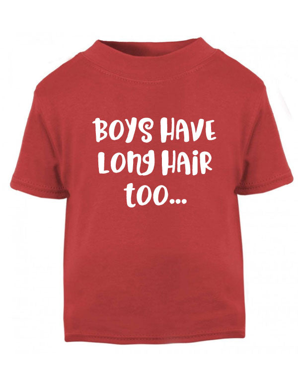 long haired boy t shirt