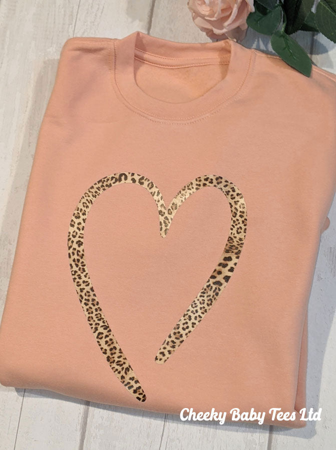 Rose Gold Print Heart Women's Sweatshirt – CheekyBabyTees Ltd