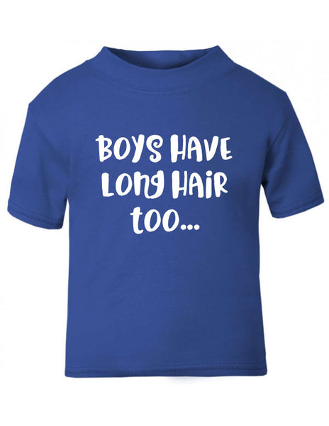 long haired boy t shirt