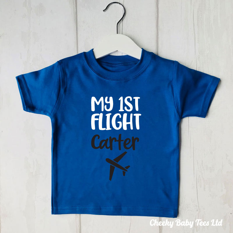 Personalised First Flight T-Shirt – CheekyBabyTees Ltd